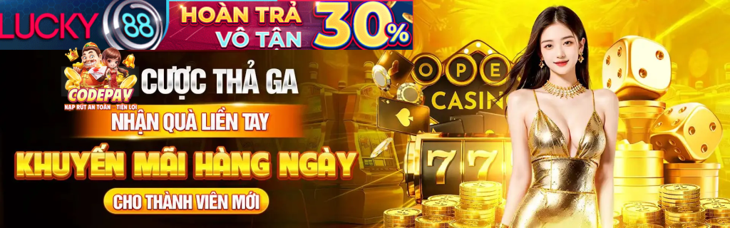 Banner khuyến mãi Lucky88 tại PlayB52 Club - Cơ hội vàng